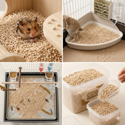 100% Natural Corn Cob Pet Bedding – Dust-Free Litter for Small Animals